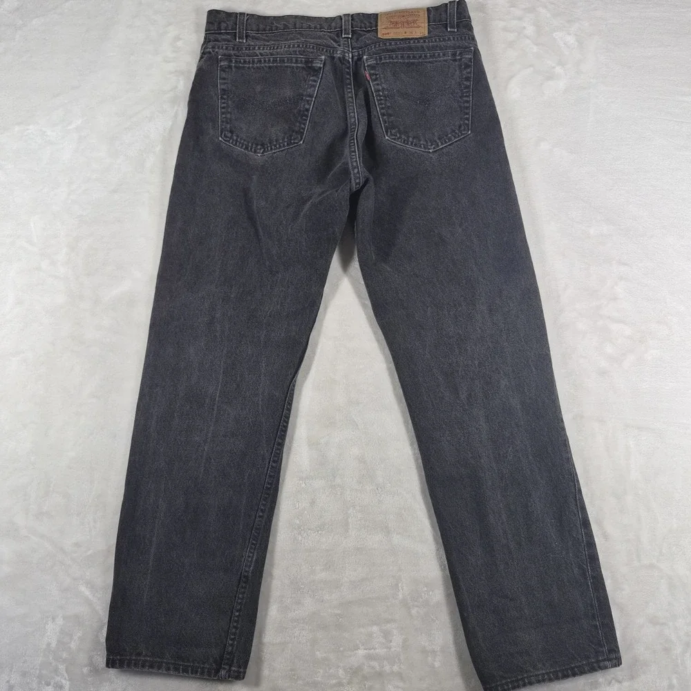 Vintage Levi's 505 Jeans Men's 36x30 (34x30) Black Regular Fit Straight Leg 90s